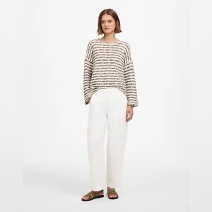 Madewell - Petite Pull-On Barrel Pants in 100% Linen